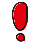 赤色のびっくりマーク