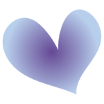 青色のグラデーションハート