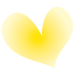 黄色のグラデーションハート