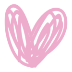 ピンクのぐるぐるハート