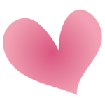 ピンクのグラデーションハート