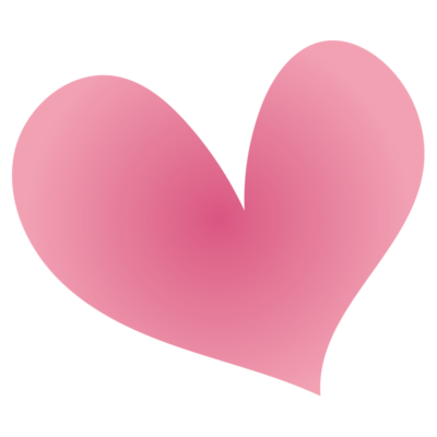ピンクのグラデーションハート