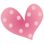 ピンクの水玉ハート