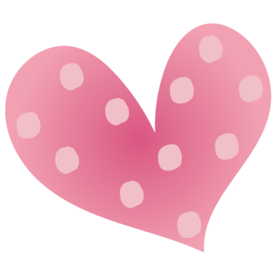 ピンクの水玉ハート