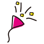 ピンクのクラッカー