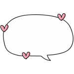 ハートのある吹き出し