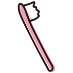 ピンクの歯ブラシ