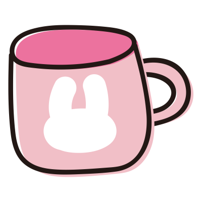 ピンクの歯磨きのコップ