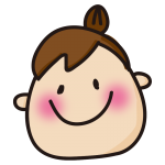 お団子の女の人