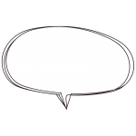 細い線のまるい吹き出し