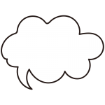 ふわふわの吹き出し（白）