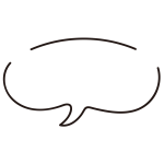 穴の空いた吹き出し（透明）