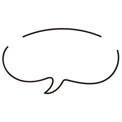 穴の空いた吹き出し（透明）