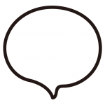 丸い吹き出し（白）