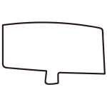 四角い吹き出し（白）