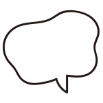 ふにゃふにゃの吹き出し（白）