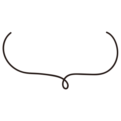 くるっとなった吹き出し（透明）