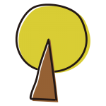 黄色い小さい木