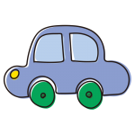 青い車のおもちゃ