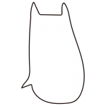 ねこの吹き出し（白）