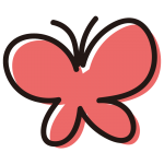 ピンクのちょうちょ