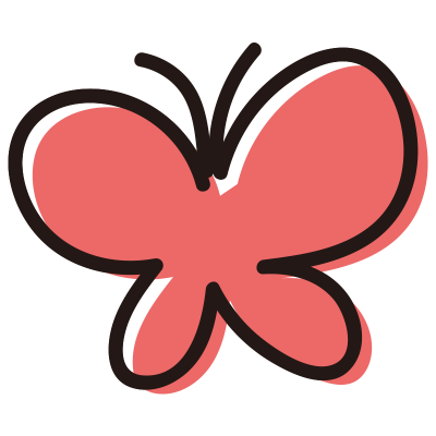 ピンクのちょうちょ