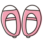 ピンクの上履き