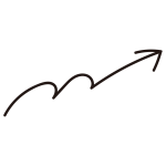 バウンドした矢印