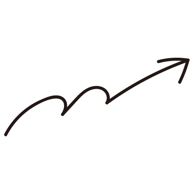 バウンドした矢印