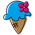 青いアイスクリーム