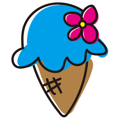 青いアイスクリーム