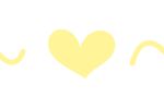 黄色いハートのライン