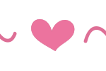 ピンクのハートのライン
