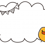 ひよこのガーランド付き枠