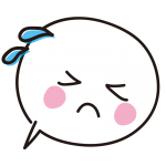 吹き出しのあせり顔