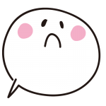吹き出しのこまり顔