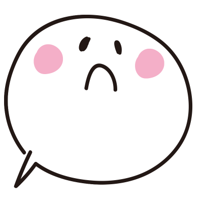 吹き出しのこまり顔