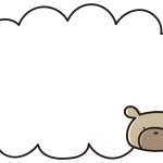 ゆるいくまのふわふわした枠
