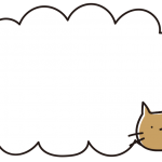 ゆるいねこのふわふわした枠