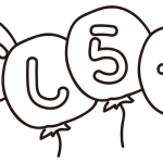 お知らせ風船（白黒）