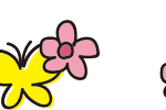 花とちょうのライン