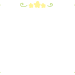 黄色い花と緑の枠