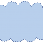 ふわふわドットの枠青