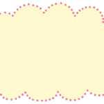 ふわふわドットの枠黄色