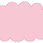 ふわふわドットの枠ピンク