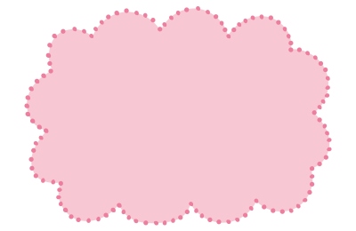 ふわふわドットの枠ピンクの無料 フリー イラスト てがきっず 可愛い手描きイラスト 保育園 小学校 Pta向けのフリー素材