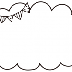 ふわふわの枠ガーランド付き