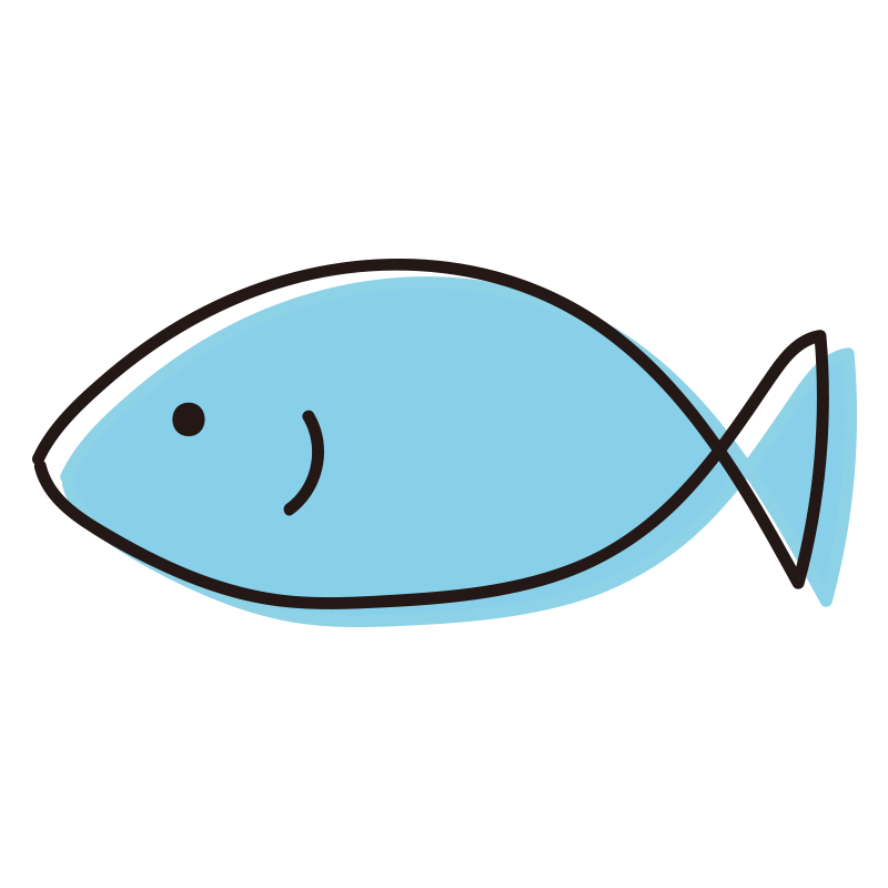 手書き 魚 イラスト かわいい