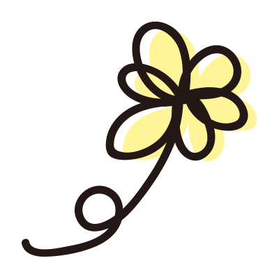 くるっとした黄色い花