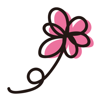 くるっとした赤い花